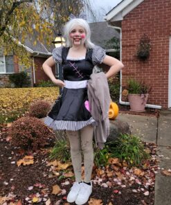 Fun World Costumes Women's Broken Doll Adult Costume Medium/Large Black/White 13 81vQSQHiBtL