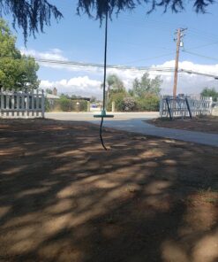 Squirrel Products Heavy Duty Plastic Tree Swing - Single Disc Rope Swing with Leg Protectors - Additions & Replacements - Outdoor Play Equipment - Green 21 81vQdsutV6L 1