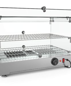 KoolMore - HDC-1.7C 22" Self Service 2 Shelf Commercial Countertop Food Warmer Display Case - 1.7. cu ft, Silver 1.7 cu. ft. 16 81vREhowF L