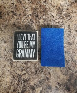 Primitives by Kathy 27215 Pinstripe Trimmed Box Sign, 2.5 x 3-Inches, Grammy 14 81vRt898mjL