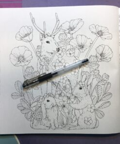 Mori ga kanaderu rhapsody. Rhapsody in the forest.(Coloring Book Japan Edition) 52 81vSY2R uL