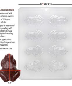 Cybrtrayd Life of the Party Frog Chocolate Candy Mold in Sealed Protective Poly Bag Imprinted with Copyrighted Cybrtrayd Molding Instruction 26 81vT 8iykjL