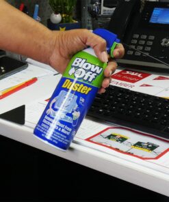 Blow Off Air Duster Can with Nozzle, 10 oz., Blue/Green - 9962 11 81vVBftHWgL