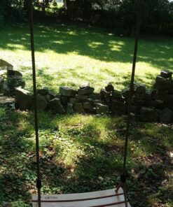 Pellor Wood Tree Swing Seat,Indoor Outdoor Rope Wooden Swing Set for Children Adult Kids 17.7x7.9x0.6 inch Burlywood 29 81vWx6O0QL