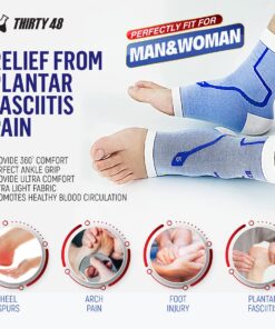 Thirty48 Plantar Fasciitis Compression Socks(1 or 2 Pairs), 20-30 mmHg Foot Compression Sleeves for Ankle/Heel Support, Increase Blood Circulation, Relieve Arch Pain, Reduce Foot Swelling Pink (1 Pair) Large 14 81vYEqxrhVL