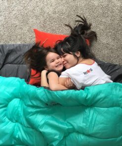 TETON Sports Cascade Double Sleeping Bag; Lightweight, Warm and Comfortable for Family Camping, Teal, 87" x 60" Cascade Double-Wide 35 81vaFeVEUrL