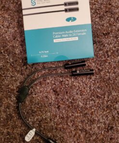 Syncwire Headphone Splitter, Nylon-Braided Extension Cable Audio Stereo Y Splitter (Hi-Fi Sound), 3.5mm Male To 2 Ports 3.5mm Female Headset Splitter for Phone, PS4, Switch, Tablets & More Black 51 81vd8kypcpL 2