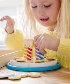 Melissa & Doug Birthday Party Cake - Wooden Play Food With Mix-n-Match Toppings and 7 Candles 26 81vdirs9TBL