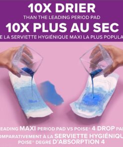 Poise Incontinence Pads for Women, Ultimate Absorbency, Long, Original Design, 108 Count (4 Packs of 27) 27 Count (Pack of 4) 13 81vea2L7HrL