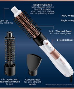 Conair Double Ceramic 3-in-1 Hot Air Brush, Dry as You Style 21 81velUtksAL