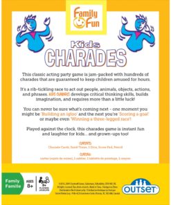 Kids Charades Classic Edition - Children's Game - Family Game - Features 300 Charades - Develops Critical Thinking, Builds Imagination, and Supports Creativity - For 3 or More Players - Ages 8+ 7 81vgay9X9L