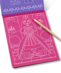 Melissa & Doug On the Go Scratch Art Activity Books Set - Fairy Tales, Favorite Things, Safari Animals 11 81viWwHCAQL