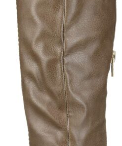 Rampage Women's Hansel Zipper and Buckle Knee-High Riding Boot 5 Taupe Smooth 10 81viyP45JsL