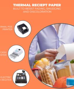 Thermal Printer Receipt Paper Rolls 3 1/8 x 230 for Clover Station Pro Cash Registers and All POS Cash Registers Star Micronics BPA Free (32 Pack) 32 Rolls 3-1/8" x 230' 14 81vkUpOvyL