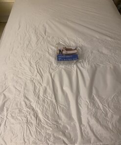 Linenspa Zippered Mattress Encasement - Waterproof & Bed Bug Proof - Premium Noiseless & Absorbent Cover – Queen, White 12" Depth 45 81vmlBLUolL