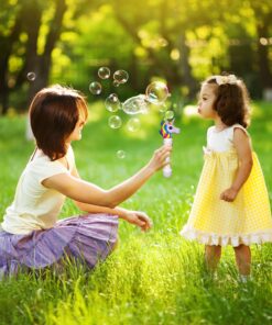 LED Light Up Unicorn Bubble Wand Toy | Includes (2) 3oz Bubble Solutions | Batteries Included 13 81vpfaAYbL