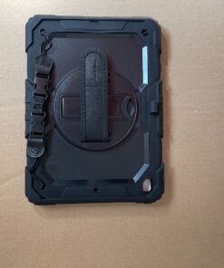 SEYMAC stock iPad 9th/ 8th/ 7th Generation Case 10.2’’, Shockproof with Screen Protector Pencil Holder 360° Rotating Hand Strap &Stand, for 10.2 inch 2021/2020/2019 (Black) Black+Back 60 81vpjoPGwhL