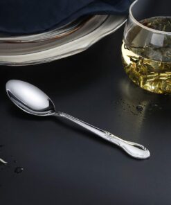 New Star Foodservice 58727 Rose Pattern, 18/0 Stainless Steel, Teaspoon, 6.2-Inch, Set of 12 Roseline - Teaspoon (12-Pack) 19 81vrEhMaq6L