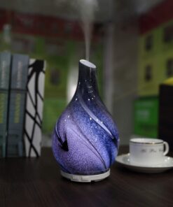 Truky Aromatherapy Essential Oil Diffuser,Ultrasonic Aroma Diffuser with 7 Colorful LED Lights and Waterless Auto Shut-Off 120ml Cool Mist Humidifier Handmade Glass for Home,Office,Bedroom-Multicolor Multi Color 17 81vrgLtMQJL