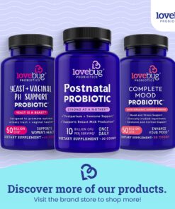 lovebug PROBIOTICS Immune Support Daily Probiotic for Men & Women, 40 Billion CFU & 6 Strains, Includes Vitamin C, Zinc & Echinacea, 30 Capsules, Vegan & Non-GMO 30 Count (Pack of 1) 13 81vrio6NklL 1