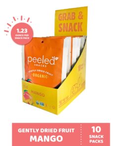 Peeled Snacks Organic Dried Fruit, Mango, – Healthy, Vegan Snacks for On-the-Go, Lunch and More, 1.23 Ounce (Pack of 10) 11 81vsdxY1ePL