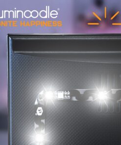 Power Practical LED Lights for TV Backlight - Luminoodle, USB Powered TV LED Light Strip w/ Bias Ambient Lighting for Home Theater - True White - Size (24"-29” TV) Medium (24 in-29 in TV, White) 43 81vszNcLMbL