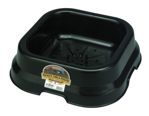 Little Giant Salt/Mineral Block Pan Plastic Salt and Mineral Block Pan, 10 Quart (Item No. MP10BLACK)