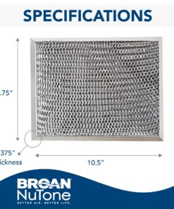 Broan-NuTone for Ductless Range Hood Series Carbon, Charcoal Air Filter for Kitchen, 1 Count (Pack of 1), Grey 15 81vvftBavcL