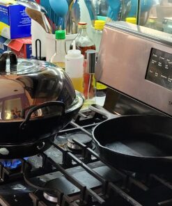 Winco WKCS-14 Stainless Steel Wok Cover, 13-3/4-Inch 14 Inch 26 81vvqkSlp0L