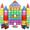 Magnet Build 100-Piece Extra Strong Magnetic Tiles Set - Magnets for Kids, 3D Tile Assorted Shapes & Colors, STEM Learning Toys for Ages 3+, Ideal Gift for Creative & Educational Play, Building Blocks 100Piece 64 81vwZ1nAUYL