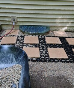 TRUEGRID | Deco Permeable Pavers | Designed as Driveway Pavers, Garden Pavers, Stepping Stone Support, for Walkways, Patios, Poolside, DIY | Outdoor Pavers | 1.8" Depth | Pack of 10 (40 Square Feet) 34 81vx9HrSNzL