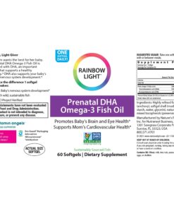 Rainbow Light Prenatal Vitamin, Omega-3 Fatty Acids & Prenatal DHA, Multivitamin for Women, Gluten Free, Promotes Baby's Brain Development & Eye Health, Easy To Digest, 60 Softgels 60 Count (Pack of 1) 35 81vxOU4ty4L 1