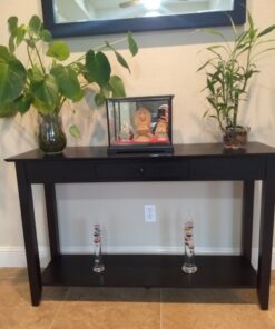 Convenience Concepts American Heritage 1 Drawer Console Table with Shelf, Black 40 81vxUBZNL