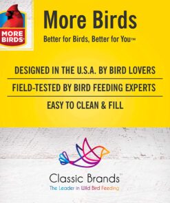 More Birds Double Suet Cage Bird Feeder with Metal Roof, Fruit and Suet Feeder, 2 Suet Cake Capacity Brown Double Cage 30 81vyDMYxUL