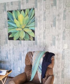 NuWallpaper NU3126 Beachwood Peel & Stick Wallpaper, Multicolor , Blue 39 81vyVScTKwL