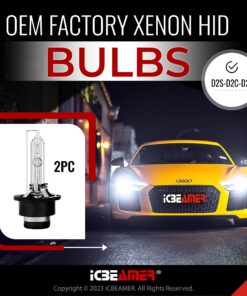 ICBEAMER 8000K D2S D2C D2R Xenon Factory HID Direct Replacement for 66040 66240 85122 OEM Headlight low beam Color Light Blue bulb D2S/D2R 21 81vylO1YenL