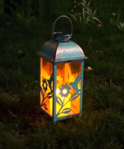 Solar Lantern Outdoor Hummingbird Blue Decor Antique Metal and Glass Construction Mission Solar Garden Lantern Indoor and Outdoor Solar Hanging Lantern Entirely Solar Powered Lantern Low Maintenance 1 Pack 20 81vz3TgjeL