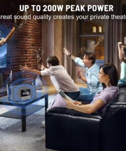 RHM K222 Karaoke Machine, with 2 Wireless Microphones & 5 Sound Modes, Support Optical/Bluetooth/AUX/USB/PC, Wooden Bluetooth Speaker for TV/Home/Meeting/Karaoke/Party, Gift for Music & Karaoke Lovers Gray 13 81vz6Dn42XL