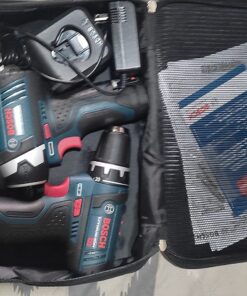 BOSCH CLPK22-120 12V Max Cordless 2-Tool 3/8 in. Drill/Driver and 1/4 in. Impact Driver Combo Kit with 2 Batteries, Charger and Case,Blue 12V Kit 50 81vzLFd4fgL