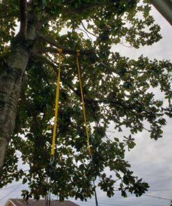 Safe Tree Swing Hanging Kit (Set of 2) - 10ft Long Straps with Two Alloy Carabiners and 2000 Lb Breaking Strength - Easy & Fast Installation for All Types of Swings and Children Black/Yellow 36 81vzPyNjL8L