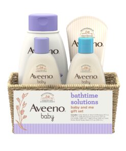 Aveeno Baby Bathtime Solutions Baby & Me Gift Set with Baby Wash & Shampoo, Calming Baby Bath & Wash, Baby Daily Moisturizing Lotion & Stress Relief Body Wash for Mom, Soap-Free, 4 items 25 81w ZmUCQL