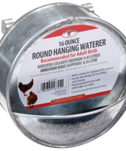 Little Giant® Hangable Poultry Waterer| Galvanized Round Hanging Poultry Waterer | Hanging Chicken Waterer | Chicken Canteen 10 81w fOk1D9L
