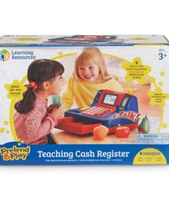 Learning Resources Pretend & Play Teaching Cash Register, 73 Piece Set, Ages 3+, Talking Register, Counting Activities, Money Management, for Kids 22 81w tLZxe6L