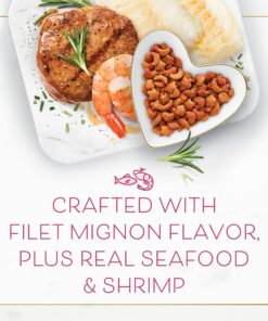 Purina Fancy Feast Dry Cat Food Filet Mignon Flavor with Seafood and Shrimp - 7 lb. Bag Filet Mignon, Seafood & Shrimp 7.00 Pound (Pack of 1) 25 81w wSVfwL