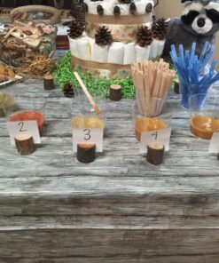 OULII Wedding Place Wooden Card Holders Table Number Stands for Home Party Decorations Pack of 10 33 81w0r6qxxtL