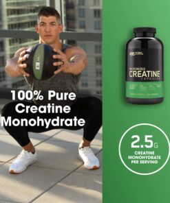 Optimum Nutrition Micronized Creatine Monohydrate Capsules, Keto Friendly, 2500mg, 300 Capsules (Packaging May Vary) Unflavored - Capsules 300 Count (Pack of 1) 24 81w0x7OTMHL