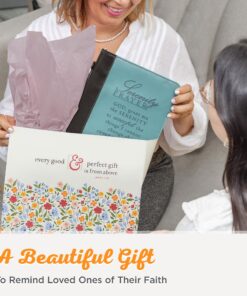 Christian Art Gifts Women's Fashion Bible Cover Serenity Prayer, Aqua/Black Faux Leather, Large 29 81w2Bgc0DfL