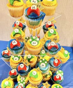 YestBuy 4 Tier Acrylic Cupcake Stand, Premium Cupcake Holder, Acrylic Cupcake Tower Display Cady Bar Party Décor – Display for Pastry(4.7" Between 2 Layers)… 4 Tier Square (4.7" between 2 layers) Clear 35 81w2RUGFsML