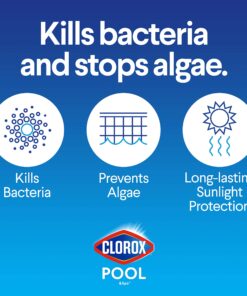 CLOROX Pool&Spa XtraBlue 3” Chlorinating Tablets, Kills Bacteria & Stops Algae, 5 LB 28 81w4JjofZIL