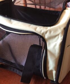 Henkelion Pet Carrier for Small Medium Cats Dogs Puppies up to 15 Lbs, Airline Approved Small Dog Carrier Soft Sided, Collapsible Travel Puppy Carrier - Green 17.0"L x 11.0"W x 11.0"H 34 81w72t774gL